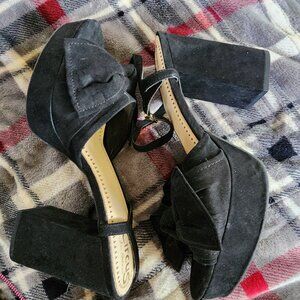 Circus Black Velvet Platform Heels